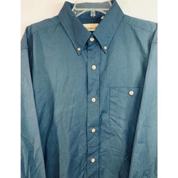 Backpacker‎ Men's Navy Button Down Shirt Size XL - Picture 2 of 4
